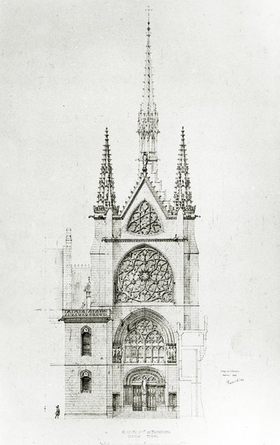 Drawing for the Restoration of the Chapel, Château de Pierrefonds, 1864 by Eugene Emmanuel Viollet le Duc